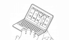 Mẫu máy tính bảng gập đôi trong bằng sáng chế của Microsoft (ảnh: Phone Arena)