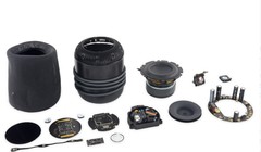 HomePod gồm rất nhiều thành phần kết dính với nhau chỉ có thể mở bằng cách "phá" (ảnh iFixit)