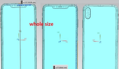 Bản vẽ iPhone Xs Plus cho thấy mẫu điện thoại này có 3 camera (ảnh: Phone Arena) 