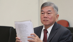 ông Thẩm Vinh Tân, Bộ trưởng Kinh tế Đài Loan (ảnh Central News Agency)