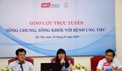Cuộc giao lưu trực tuyến "Sống chung, sống khỏe với ung thư do VietTimes phối hợp với Đại học Y tổ chức (ảnh: Đ.K)