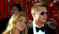 Jennifer Aniston và Brad Pitt thời còn mặn nồng (ảnh: IB Times)