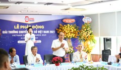 Ông Lê Quang Nam, Phó Chủ tịch UBND thành phố Đà Nẵng phát biểu tại Lễ phát động Giải thưởng Chuyển đổi số Việt Nam 2021