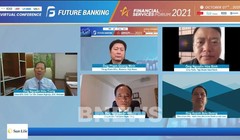 Các đại biểu tham dự phiên thảo luận online tại Diễn đàn Dịch vụ Tài chính và Dịch vụ Ngân hàng 2021