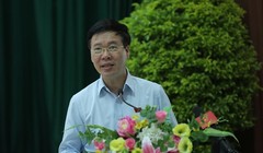 ông Võ Văn Thưởng, Ủy viên Bộ Chính trị, Thường trực Ban bí thư phát biểu tại buổi tiếp xúc cử tri Đà Nẵng hôm 13/5