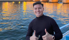 Quang Hải chụp ảnh tại Pháp cách đây ít ngày 