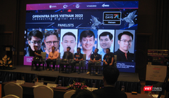 Các diễn giả trong phần giao lưu tại sự kiện OpenInfra Days Vietnam 2022