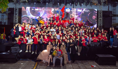 Học sinh trường THPT chuyên Hà Nội - Amsterdam tại Ngày hội Nhân tài 2022