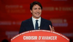 Thủ tướng Justin Trudeau tái đắc cử nhiệm kỳ thứ 2 (Ảnh: Reuters)