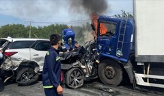 Hiện trường vụ tai nạn.