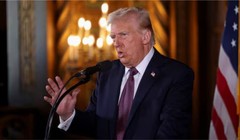 Tổng thống đắc cử Mỹ Donald Trump phát biểu tại Mar-a-Lago ở Palm Beach, Florida, Hoa Kỳ ngày 7/1. Ảnh: Reuters.