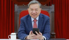 Tổng Bí thư Tô Lâm điện đàm với Tổng thống Mỹ Donald Trump. Ảnh: Thống Nhất/TTXVN.