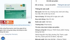Nhà thuốc Pharmacity đã thu hồi 4 sản phẩm được sản xuất bởi Công ty Herbitech trong đó có sản phẩm PMC Joint Care. Ảnh chụp màn hình.