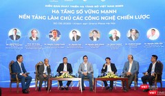 Nhân viên Viettel lắp đặt trạm thu phát 5G