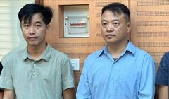 CEO NextPay Nguyễn Hữu Tuất (bên trái) “cánh tay phải” của Shark Bình