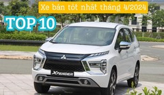 Top 10 ô tô bán chạy nhất tháng 4/2024