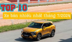 Top 10 ô tô bán chạy nhất tháng 7