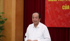 Bộ trưởng - Chủ nhiệm Văn phòng Chính phủ Mai Tiến Dũng - Tổ trưởng tổ công tác của Thủ tướng phát biểu chỉ đạo tại cuộc họp với UBND TP HCM