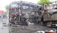 Hiện trường vụ tai nạn Bình Thuận - (Nguồn Internet)