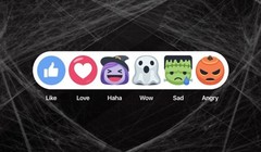 Thanh trạng thái Like cũng thay đổi theo chủ đề Hallowen- (Ảnh chụp màn hình).