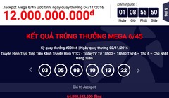 Số tiền chính xác của giải Jackpot tại kỳ quay thưởng ngày 2/11 là 64.808.542.500 đồng. (Ảnh: Vietlott)