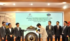 Cảng Đà Nẵng chính thức niêm yết 66 triệu cổ phiếu trên Sàn Giao dịch chứng khoán Hà Nội. (Ảnh: Cảng Đà Nẵng cung cấp)