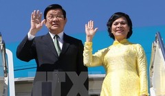 Chủ tịch nước Trương Tấn Sang và phu nhân. (Ảnh: Nguyễn Khang/TTXVN)