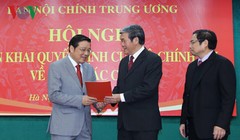 Ông Phan Đình Trạc tại buổi công bố Quyết định bổ nhiệm làm Trưởng ban Nội chính Trung ương