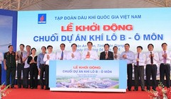Thủ tướng Nguyễn Tấn Dũng cùng lãnh đạo các bộ ngành và chủ đầu tư ấn nút khởi động dự án.
