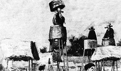 Thí sinh viết bài trong lều tại kỳ thi Hương ở Nam Định năm 1897, ảnh do người Pháp chụp - Ảnh: T.