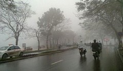 Không khí lạnh tràn ngập Đông Bắc Bộ, đang lan sang Tây Bắc Bộ và Bắc Trung Bộ