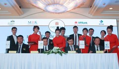 Lễ ký hợp đồng hợp tác giữa VPBank và HBI cho dự án Imperia Garden. (Ảnh: Internet)