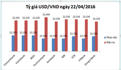 Tỷ giá USD/VND hôm nay (22/04): 22.325 VND đổi 1 USD