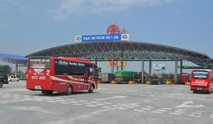 Một trạm thu phí trên cao tốc Pháp Vân - Cầu Giẽ