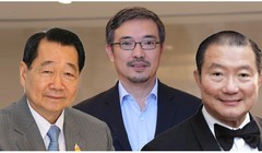Ba người giàu nhất Thái Lan. Từ trái qua: Dhanin Chearavanont, Tos Chirathivat, Charoen Sirivadhanabhakdi