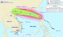 Dự kiến đường đi của cơn bão số 2.