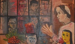 Tác phẩm "Tấm lòng người mẹ" của họa sỹ Đỗ Sơn. (Nguồn: vnfam)