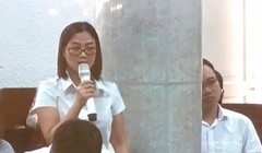 Bà Vũ Thị Hương Thảo, đại diện của CB trong phiên tòa 21/9.