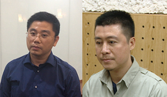 Bị can Nguyễn Văn Dương (đeo kính) và bị can Phan Sào Nam. (Ảnh: MPS)