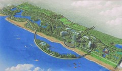 Phối cảnh tổng thể Quy hoạch Khu du lịch sinh thái Tân Dân, huyện Tĩnh Gia. (Ảnh: Internet)