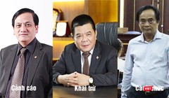 Ông Trần Bắc Hà (giữa) – ông Trần Lục Lang (trái) - ông Đoàn Ánh Sáng (phải) là những đồng hương, trưởng thành từ Chi nhánh BIDV Bình Định.