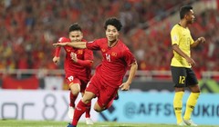 Công Phượng là tác giả của một trong hai bàn thắng ở vòng bảng AFF Cup năm nay vào lưới Malaysia. Ảnh: Đức Đồng.