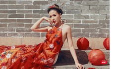 Á hậu Khánh Phương quyến rũ với sắc đỏ 