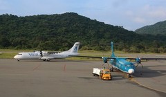 Kite Air chọn các đường bay ngách, giá còn cao như TPHCM-Côn Đảo, Hà Nội-Điện Biên... để đề xuất khai thác. Trong ảnh là một góc sân bay Côn Đảo. Ảnh: TTXVN