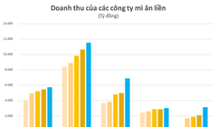 Doanh thu của các công ty mì ăn liền