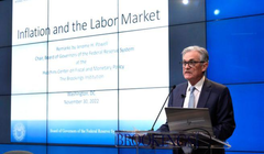 Chủ tịch Fed Jerome Powell tại một hội thảo về lạm phát và thị trường lao động (Ảnh: Getty)