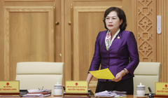 Thống đốc NHNN Nguyễn Thị Hồng phát biểu tại Hội nghị (Ảnh: SBV)