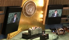 Đại sứ Đặng Đình Quý, Trưởng Phái đoàn Việt Nam trong một phiên họp tại LHQ (Ảnh: AFP)