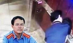 Ông Nguyễn Hữu Linh và hình ảnh hành vi sàm sỡ đối với bé gái trong thang máy.