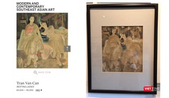 Tranh của họa sĩ Trần Văn Cẩn - Một bản khá mới đang được rao bán trên Sotheby's Hong Kong; trong khi bản đang lưu giữ ở Bảo tàng Mỹ thuật Việt Nam đã xuống cấp trầm trọng. 